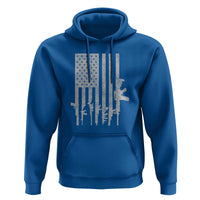 American Flag Rifle Guns Hoodie Cool Pro Gun Retro Distressed