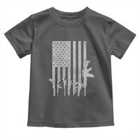 American Flag Rifle Guns Toddler T Shirt Cool Pro Gun Retro Distressed