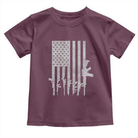 American Flag Rifle Guns Toddler T Shirt Cool Pro Gun Retro Distressed