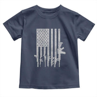 American Flag Rifle Guns Toddler T Shirt Cool Pro Gun Retro Distressed