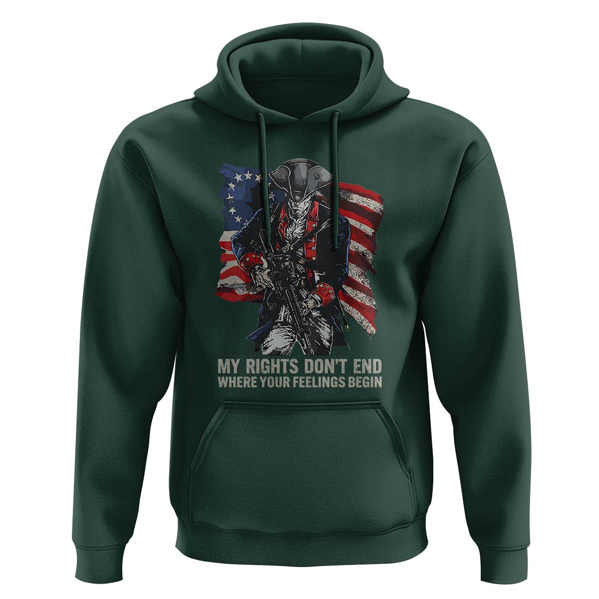 Gun Right 2A Hoodie My Rights Don't End Where Your Feelings Begin Retro Betsy Ross Flag