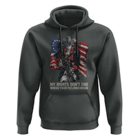 Gun Right 2A Hoodie My Rights Don't End Where Your Feelings Begin Retro Betsy Ross Flag
