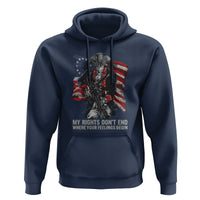 Gun Right 2A Hoodie My Rights Don't End Where Your Feelings Begin Retro Betsy Ross Flag
