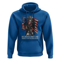 Gun Right 2A Hoodie My Rights Don't End Where Your Feelings Begin Retro Betsy Ross Flag