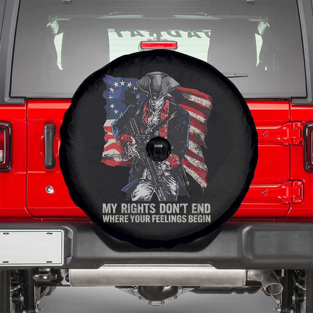 Gun Right 2A Spare Tire Cover My Rights Don't End Where Your Feelings Begin Retro Betsy Ross Flag