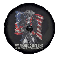 Gun Right 2A Spare Tire Cover My Rights Don't End Where Your Feelings Begin Retro Betsy Ross Flag