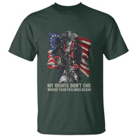 Gun Right 2A T Shirt My Rights Don't End Where Your Feelings Begin Retro Betsy Ross Flag