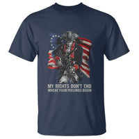 Gun Right 2A T Shirt My Rights Don't End Where Your Feelings Begin Retro Betsy Ross Flag