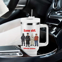 Same Shit Different Costume Tumbler With Handle Political Satire Anti Fascist