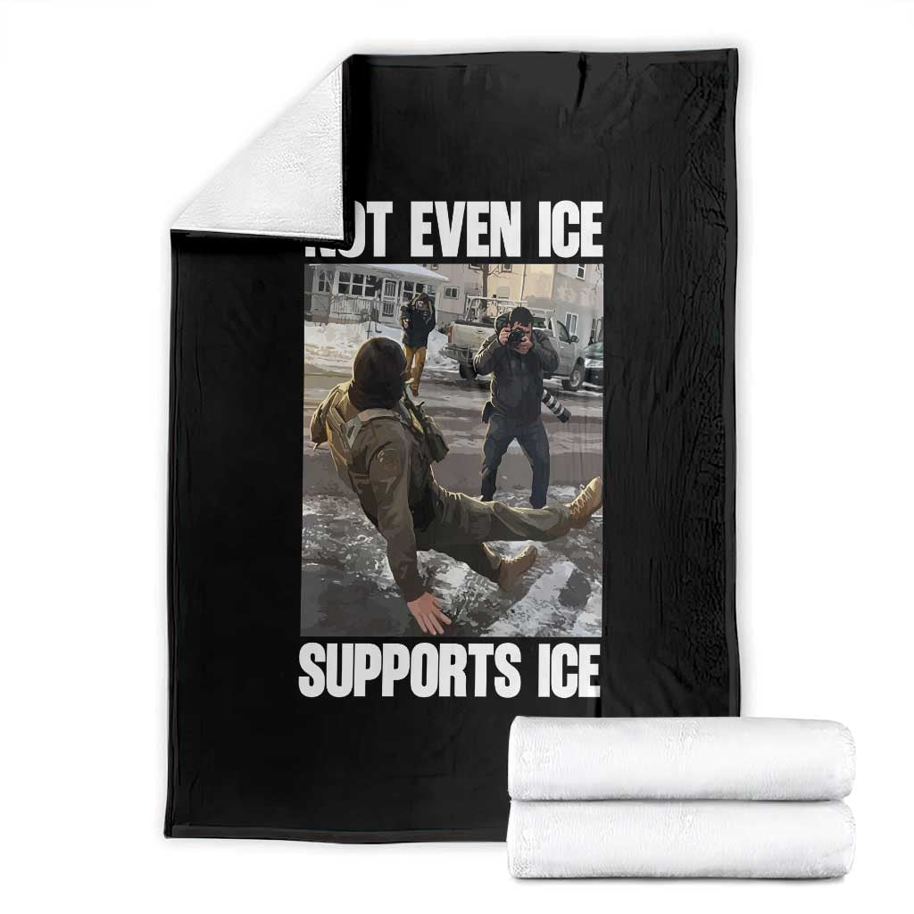 Not Even Ice Supports Ice Throw Blanket Viral Political Ice Slipping Meme Against Ice Satire