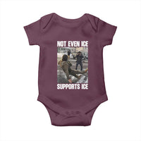 Not Even Ice Supports Ice Baby Onesie Viral Political Ice Slipping Meme Against Ice Satire