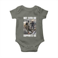 Not Even Ice Supports Ice Baby Onesie Viral Political Ice Slipping Meme Against Ice Satire