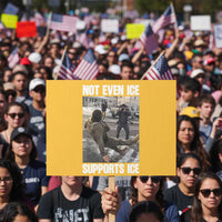 Not Even Ice Supports Ice Protest Sign Viral Political Ice Slipping Meme Against Ice Satire