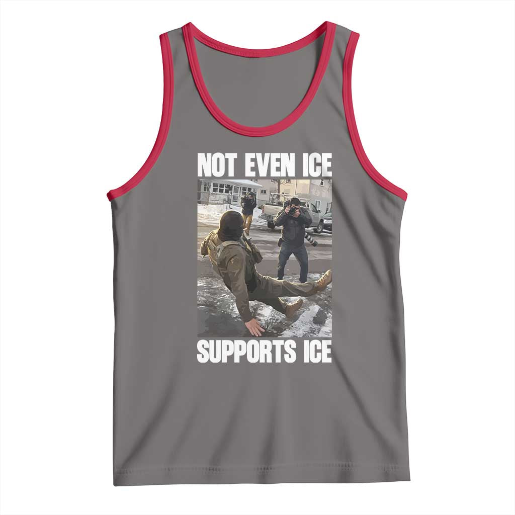 Not Even Ice Supports Ice Tank Top Viral Political Ice Slipping Meme Against Ice Satire