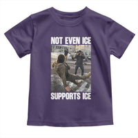 Not Even Ice Supports Ice Toddler T Shirt Viral Political Ice Slipping Meme Against Ice Satire