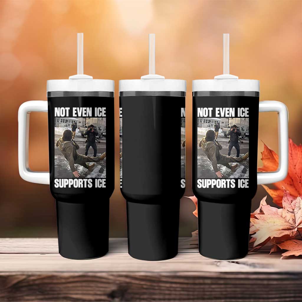 Not Even Ice Supports Ice Tumbler With Handle Viral Political Ice Slipping Meme Against Ice Satire