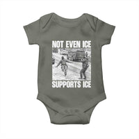 Not Even Ice Supports Ice Baby Onesie Viral Political Ice Slipping Captured Meme Against Ice