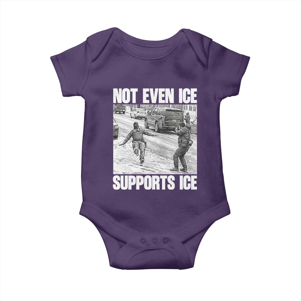Not Even Ice Supports Ice Baby Onesie Viral Political Ice Slipping Captured Meme Against Ice