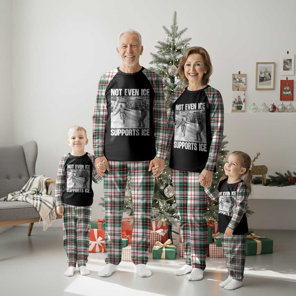 Not Even Ice Supports Ice Plaid Pajama Set Viral Political Ice Slipping Captured Meme Against Ice