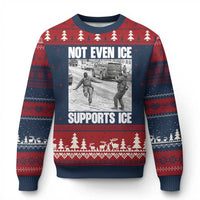 Not Even Ice Supports Ice Ugly Christmas Sweater Viral Political Ice Slipping Captured Meme Against Ice