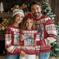 Not Even Ice Supports Ice Ugly Christmas Sweater Viral Political Ice Slipping Captured Meme Against Ice