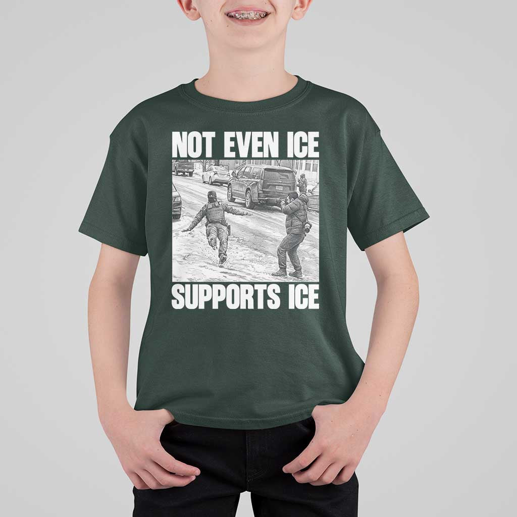 Not Even Ice Supports Ice T Shirt For Kid Viral Political Ice Slipping Captured Meme Against Ice
