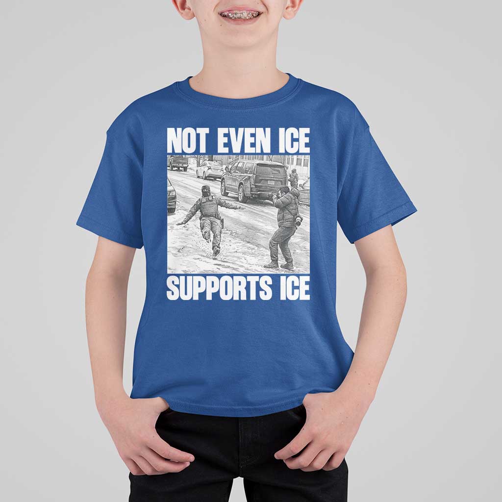 Not Even Ice Supports Ice T Shirt For Kid Viral Political Ice Slipping Captured Meme Against Ice