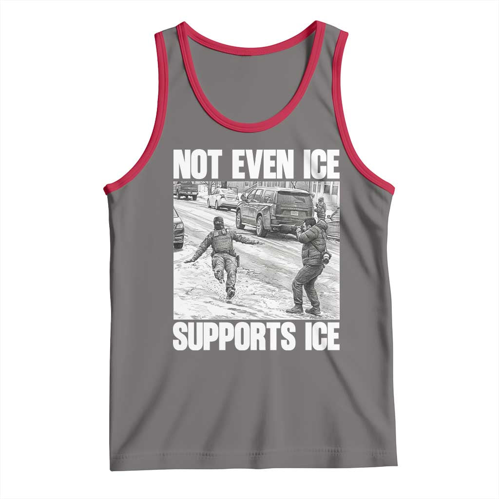 Not Even Ice Supports Ice Tank Top Viral Political Ice Slipping Captured Meme Against Ice
