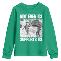 Not Even Ice Supports Ice Youth Sweatshirt Viral Political Ice Slipping Captured Meme Against Ice