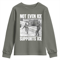 Not Even Ice Supports Ice Youth Sweatshirt Viral Political Ice Slipping Captured Meme Against Ice