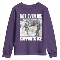 Not Even Ice Supports Ice Youth Sweatshirt Viral Political Ice Slipping Captured Meme Against Ice