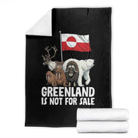 Greenland Is Not For Sale Throw Blanket Arctic Animal Resist Protest Greenland Flag