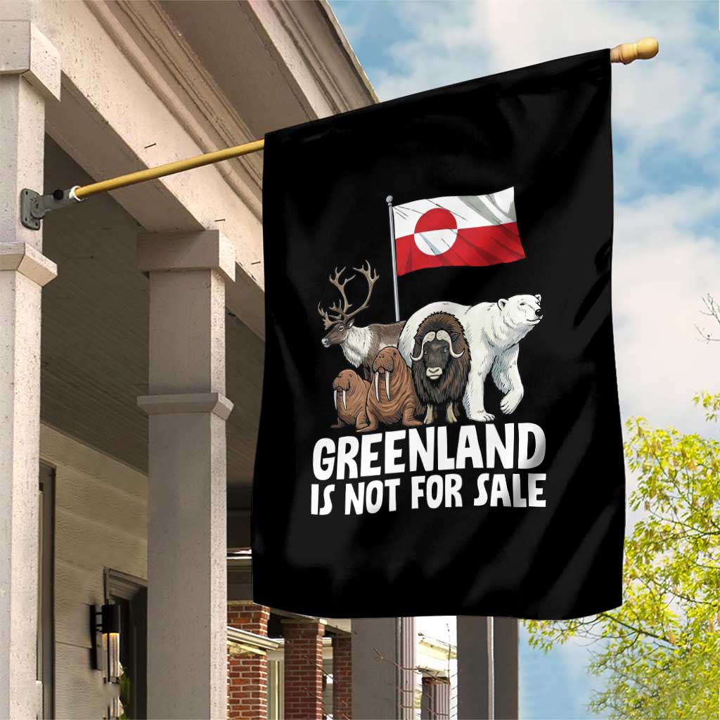 Greenland Is Not For Sale Garden Flag Arctic Animal Resist Protest Greenland Flag
