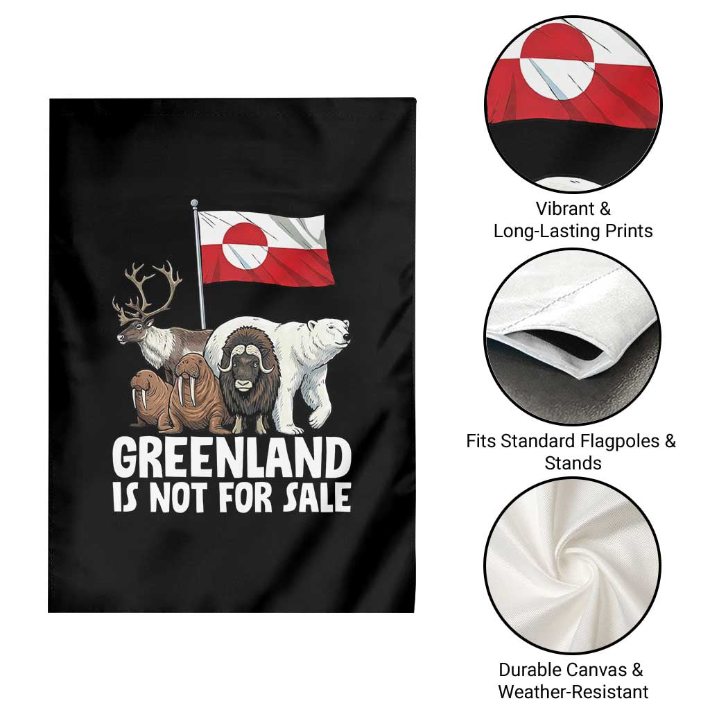 Greenland Is Not For Sale Garden Flag Arctic Animal Resist Protest Greenland Flag