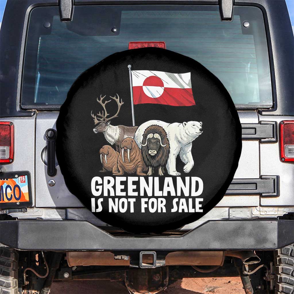 Greenland Is Not For Sale Spare Tire Cover Arctic Animal Resist Protest Greenland Flag