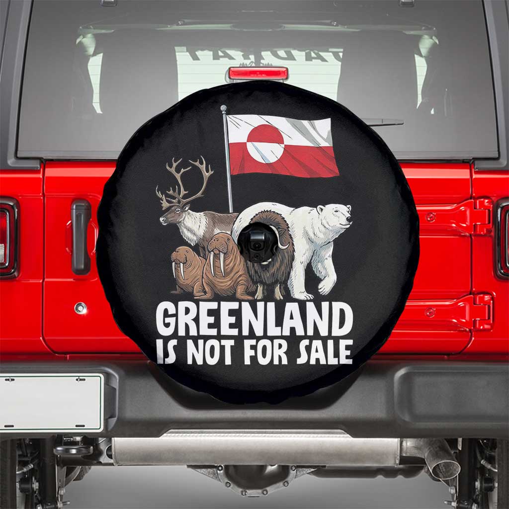 Greenland Is Not For Sale Spare Tire Cover Arctic Animal Resist Protest Greenland Flag