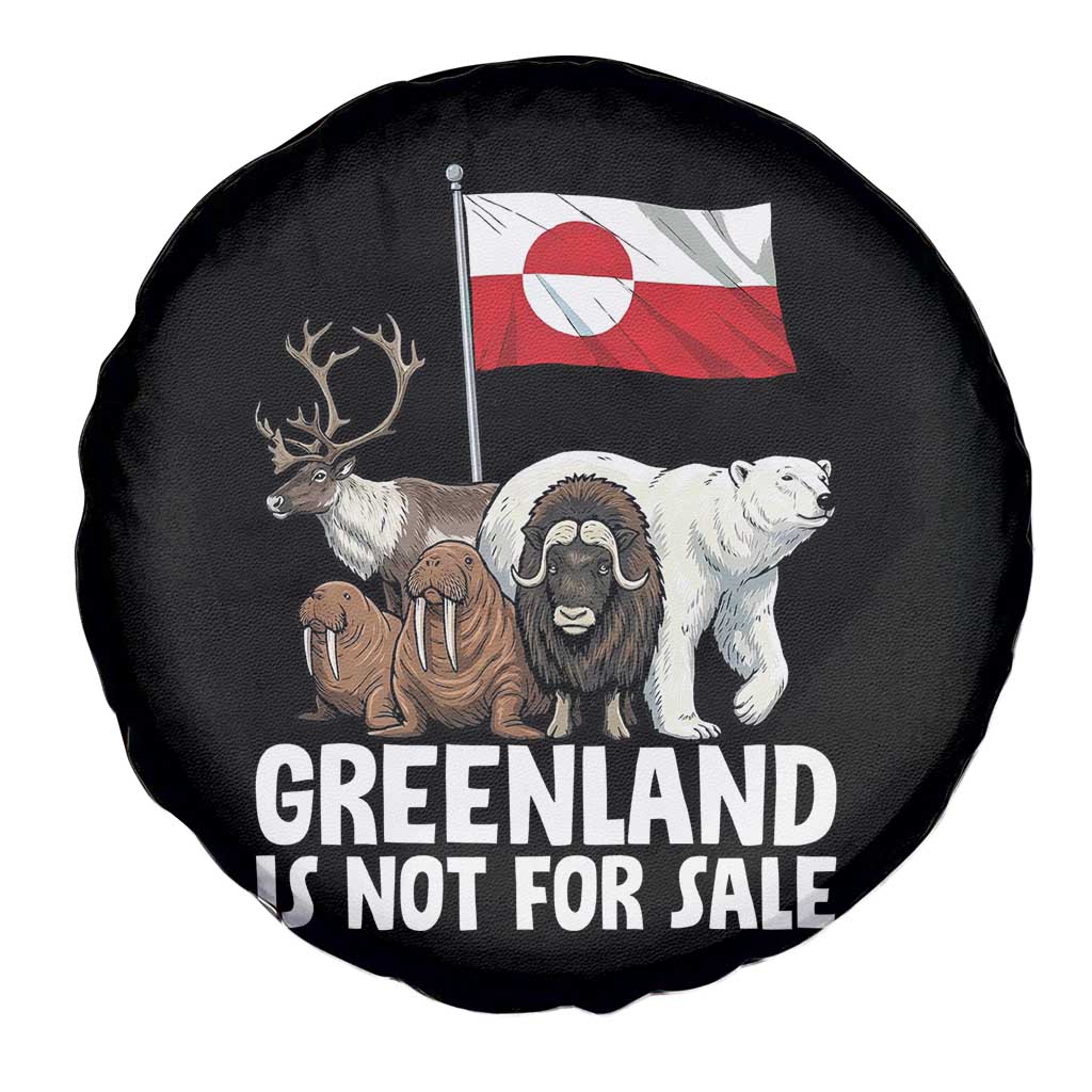 Greenland Is Not For Sale Spare Tire Cover Arctic Animal Resist Protest Greenland Flag