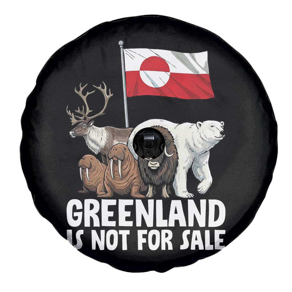 Greenland Is Not For Sale Spare Tire Cover Arctic Animal Resist Protest Greenland Flag