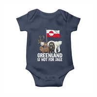 Greenland Is Not For Sale Baby Onesie Arctic Animal Resist Protest Greenland Flag