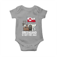 Greenland Is Not For Sale Baby Onesie Arctic Animal Resist Protest Greenland Flag
