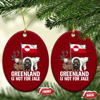 Greenland Is Not For Sale Ceramic Ornament Arctic Animal Resist Protest Greenland Flag