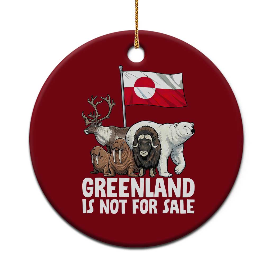 Greenland Is Not For Sale Ceramic Ornament Arctic Animal Resist Protest Greenland Flag