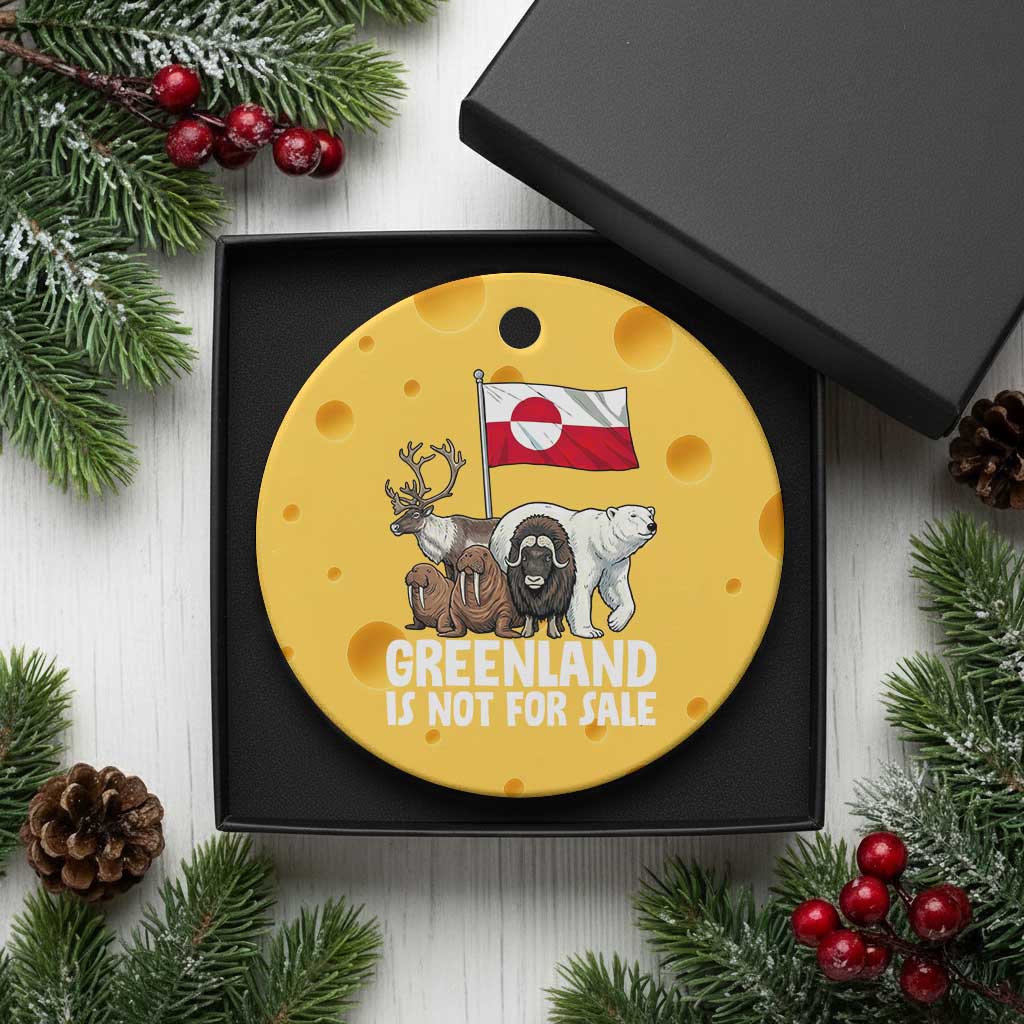 Greenland Is Not For Sale Ceramic Ornament Arctic Animal Resist Protest Greenland Flag