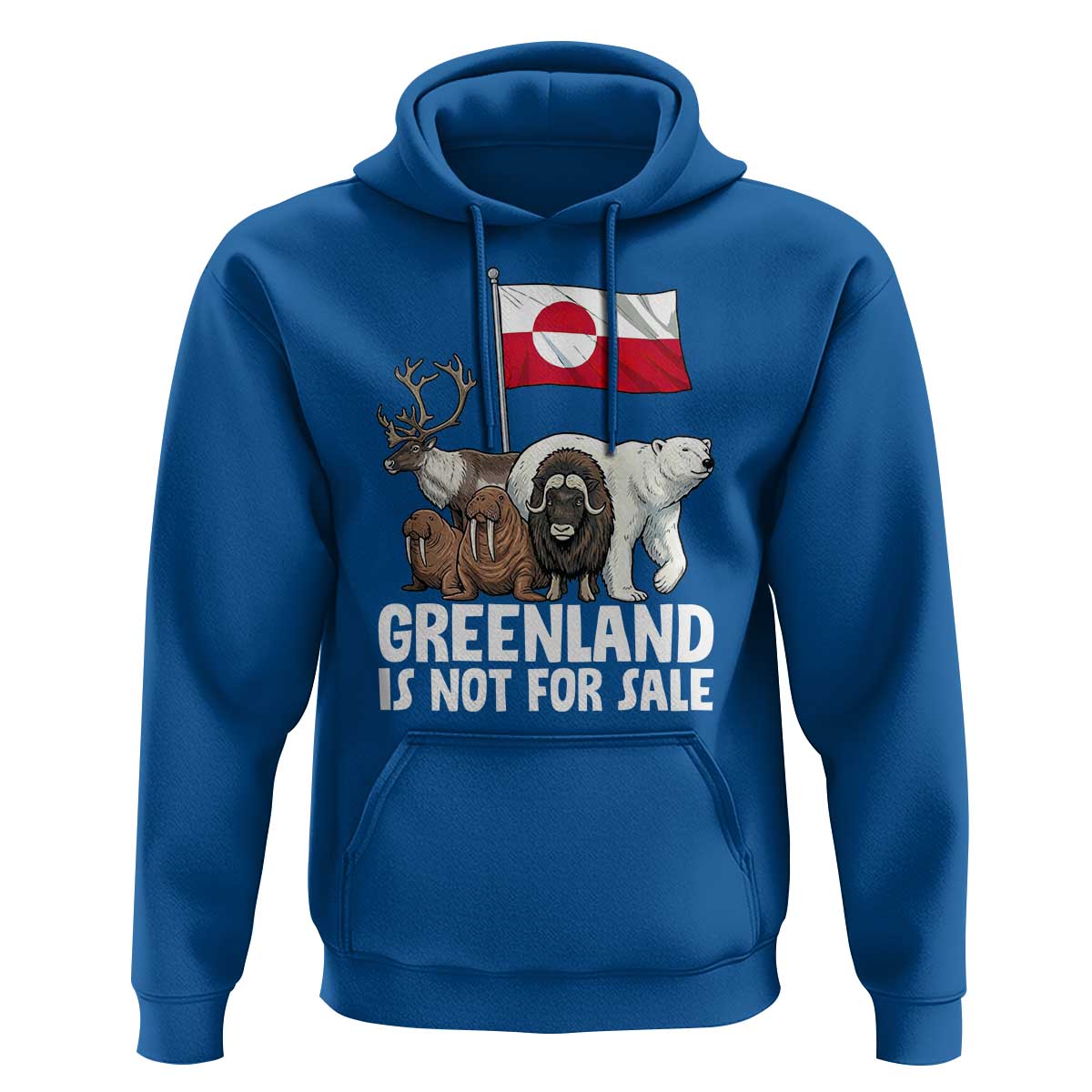 Greenland Is Not For Sale Hoodie Arctic Animal Resist Protest Greenland Flag