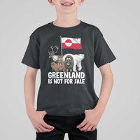 Greenland Is Not For Sale T Shirt For Kid Arctic Animal Resist Protest Greenland Flag