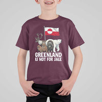 Greenland Is Not For Sale T Shirt For Kid Arctic Animal Resist Protest Greenland Flag