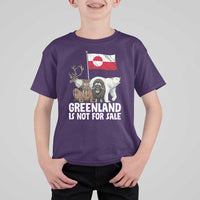 Greenland Is Not For Sale T Shirt For Kid Arctic Animal Resist Protest Greenland Flag