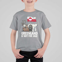 Greenland Is Not For Sale T Shirt For Kid Arctic Animal Resist Protest Greenland Flag