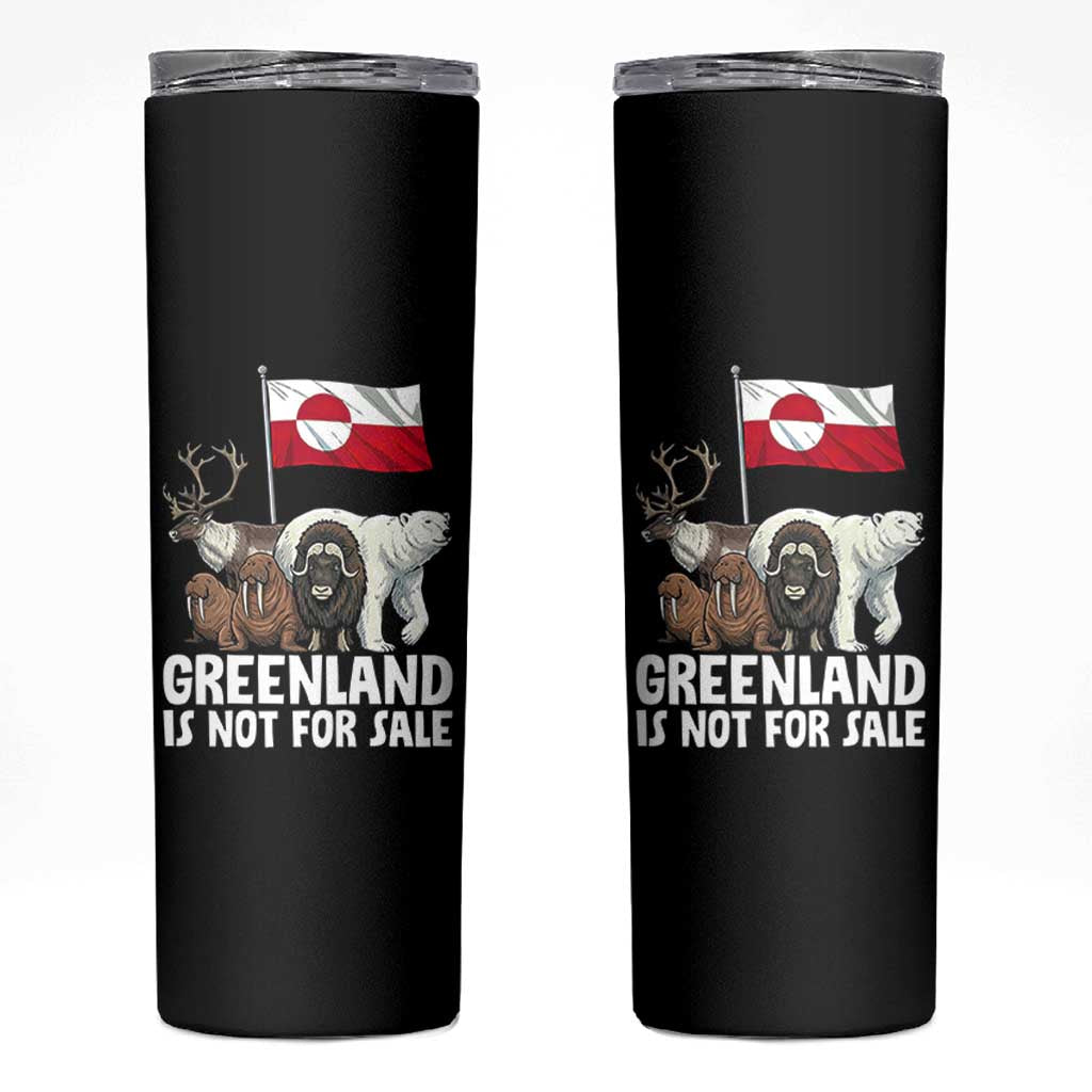 Greenland Is Not For Sale Skinny Tumbler Arctic Animal Resist Protest Greenland Flag
