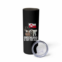 Greenland Is Not For Sale Skinny Tumbler Arctic Animal Resist Protest Greenland Flag